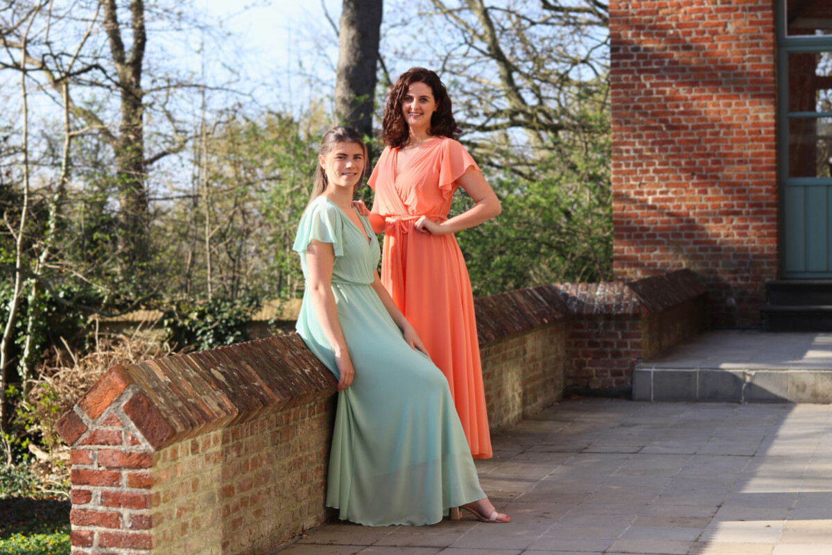 salie en oranje casual chic jurk
