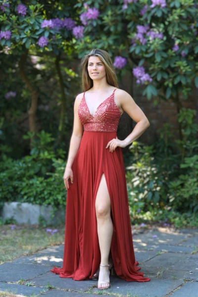 Zorayi Dames lange halster veters organza formele avondjurk baljurk Zorayi Dames lange halster veters organza formele avondjurk baljurk