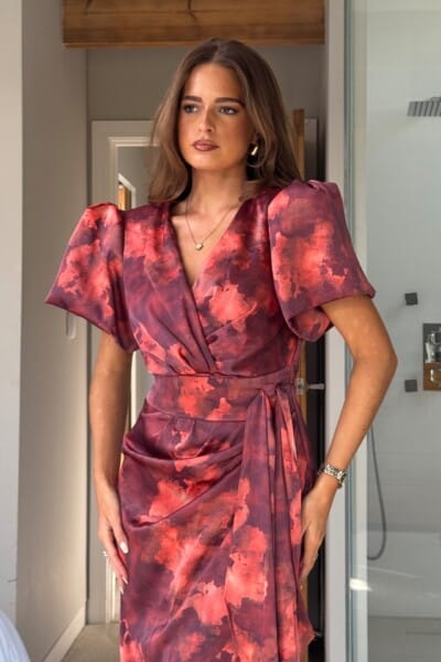 Alternative view of Kwina oranje marmerprint