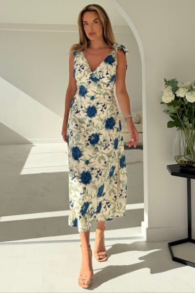 Kevina bloemenblauw